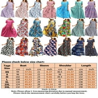 Noilla жени макси рокли с късо ръкав слънчев дред флорален отпечатан дълга рокля дами kaftan crew neck picture color s