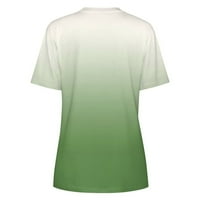 Летни ризи за жени о-тениска тениска st.patrick day blouses clover car print върхове с къси ръкави тийнейджъри редовно прилепнали дрехи за момичета бели ректори