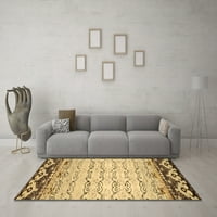 Ahgly Company Indoor Square Abstract Brown Contemporary Area Rugs, 4 'квадрат