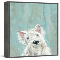 Мармонт хил космато куче плаваща рамка живопис печат върху платно