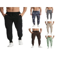 Слушайте мъжете 檚 檚 Небрежни панталони, обикновени камуфлажни теглещи товари, дълги панталони, тънки монтирани дъна на много джоба