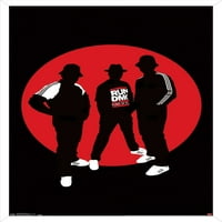 Run DMC - Минималистичен плакат за стена на логото, 14.725 22.375
