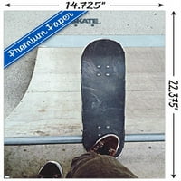Скейтборд - капка в плакат на стената, 14.725 22.375