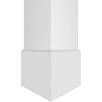 Екена Милуърк 8 в 7' ч Премиум квадратна заострена гладка ПВЦ Ендура-Комплект за опаковане на Крафт колони, стандартен капитал и основа
