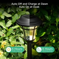 Външна градина LED слънчева светлина водоустойчива слънчева градинска светлини за коефициент на трева двор за декор за вътрешен двор