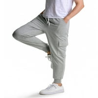 Мъжки спортни панталони спортни панталони с джобове ластик шнур панталони за джогинг бягане