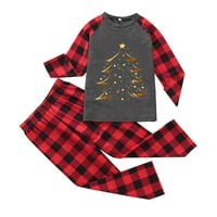 Семейна пижама комплект Коледна пижама домашно облекло Татко стил семейна празнична пижама бутон нагоре