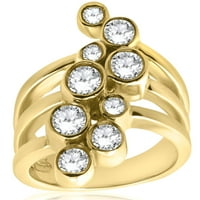 Помпей жълто злато 1кт диамантен десен пръстен