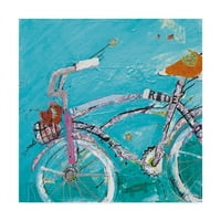 Търговска марка Изящно изкуство „Ride Blue Pink“ платно от Кели Ден