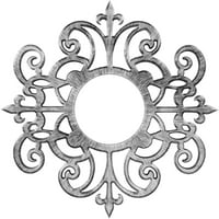 16 од 1 4 ид 1 2 П Дижон архитектурен клас ПВЦ Пиърсинг таван медальон, античен Сребро