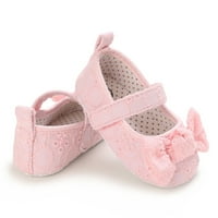 Gureui Новородени бебешки момичета Bowknot Първи обувки за ходене принцеса меки парти обувки за новородени бебета, бяло, розово, жълто