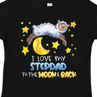 Inktastic обичам моя доведена до луната и гърба сладък овчарски подарък за малко дете или тениска за момиче