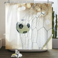 Футболен душ завеса водоустойчива завеси за баня спортен стил печат баня дяла Завест на декориране на завеси с куки