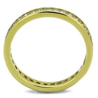 Златен дамски пръстен Anillo para mujer y ninos unis kids неръждаема стомана пръстен от неръждаема стомана с AAA клас CZ в прозрачна forza
