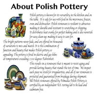 Полска керамика 8½ Подпис на режеща дъска unikat Ръчно рисувана в Boleslawiec, Полша + Сертификат за автентичност
