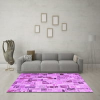 Ahgly Company Indoor Rectangle PackWork Purple Transitional Area Rugs, 5 '7'