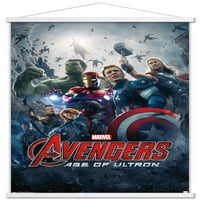Marvel Cinematic Universe - Avengers - Age of Ultron - един плакат за стена на листа с дървена магнитна рамка, 22.375 34