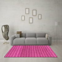 Ahgly Company Indoor Rectangle Oriental Pink Modern Area Rugs, 5 '8'