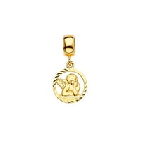 Бижута 14k жълто злато Angel Charm for Mix & Match Bracelet висулка