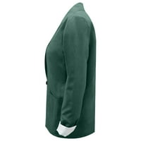 Jikolililili Women'ss Fashion Casual Solid Open Front Cardigan Дълго ръкав яке палто Женски връхни дрехи на клирънс