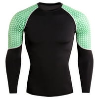 Мъжка еластична топ риза ежедневни фитнес тениска бързо изсъхващи върхове мода ежедневни зимни топли спортни тесни блузи върхове