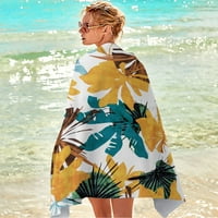 Плажна кърпа клирънс, Двкптбк микрофибър Плажна кърпа Супер Лека цветна кърпа за баня пясъчна плажна одеяло многофункционална кърпа за пътуване плувен басейн