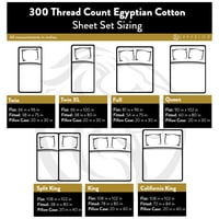 Превъзходен брой конци египетски памук лист комплект, градински чай, близнак хл