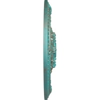 Екена мелница 26 од 3 П Винсент таван медальон, Ръчно рисувана медно зелена патина