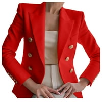 Елегантна бизнес офис работа жени дама дама солиден копче за костюм на яке палто изход да дамско яке 【Clearance】