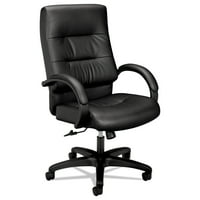 Хон Вл серия изпълнителен стол с висока облегалка, поддържа до кг., Черна седалка черен гръб, черна основа