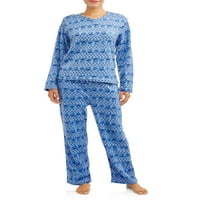 Мейфеър дамски и дамски плюс Минки руно 2-парче пижама комплект
