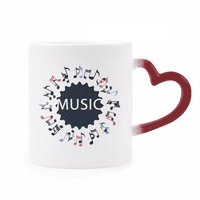 Червено синьо музикална форма с кръгла форма на топлината, чувствителна към чашата с червен цвят смяна на каменни изделия чаша