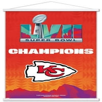 Канзас Сити Шефове - Super Bowl LVII Team Logo Stall Poster с магнитна рамка, 22.375 34