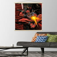 Marvel Comics - Deadpool - Плакат за скок на стена с дървена магнитна рамка, 22.375 34