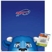 Buffalo Bills - S. Preston Mascot Billy Wall Poster с pushpins, 14.725 22.375