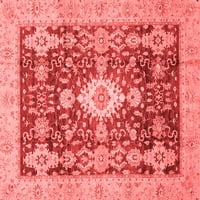 Ahgly Company Indoor Square Oriental Red Traditional Rugs, 6 'квадрат
