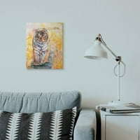 Ступел индустрии хладно тигър голяма котка животински оранжев акварел живопис супер платно стена изкуство от Георги Дяченко