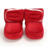 Rovga Toddler обувки за деца Зимни деца и момчета и момичета памучни ботуши Солиден цвят Прост контур за куки за топло и комфорт