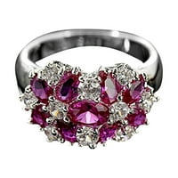 Bazyrey Jewelry Rangs for Women Wedding Band в титаниев платен пръстен сватбен пръстен годежен пръстен розово