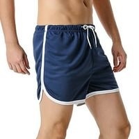 Strungten Men's Sports Polide Color Pocket DrawString Loose Lastual Shorts Йога панталони фитнес шорти жени