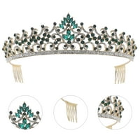 Розарива сватбена корона бароков стил Тиара деликатна булка корона кристал корона тиара за жени