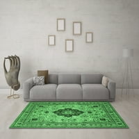 Ahgly Company Indoor Medallion Medallion Emerald Green Traditional Area Rugs, 3 '5'