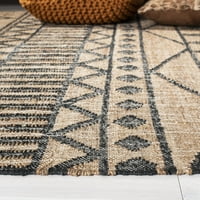 Килим Мертън геометричен килим, естествен въглен, 9 '12'