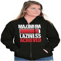 Максимален мързел постигна забавно мързеливо zip up hoodie men's women's brisco brands m