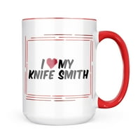 Неонблонд сърцето обичам моя нож Смит чаша подарък за любителите на кафе чай