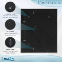 Icona Bay Alpine White Picture Frames W Mat, Pack, Countryside Collection