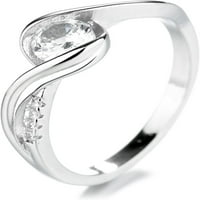 Пръстен геометричен дизайн Изящна лента за пръсти бижута пръстен любов пръстен женско момиче кристал пръстен булка сватбена бижута пръстен двойка 9