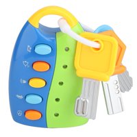 Играчка за симулационен автомобилен ключ, играчка за ключ за автомобил с музика, симулация на електрически ключ за автомобил за ранна образователна играчка за деца бебе с музика синьо