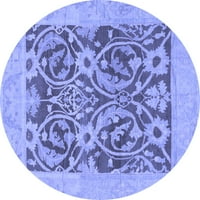 Ahgly Company Indoor Round Резюме сини килими за модерна зона, 5 'кръг