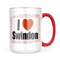 Обичам Суиндън регион: Югозападна Англия, Англия чаша подарък за любителите на кафе чай